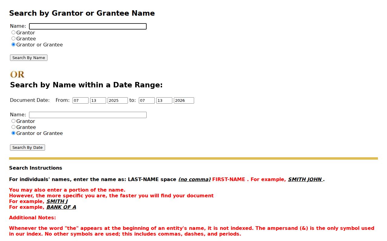 Delano people search Kern Recorder grantor grantee name lookup